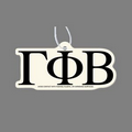 Paper Air Freshener Tag W/ Tab - Greek Letters: Gamma Phi Beta